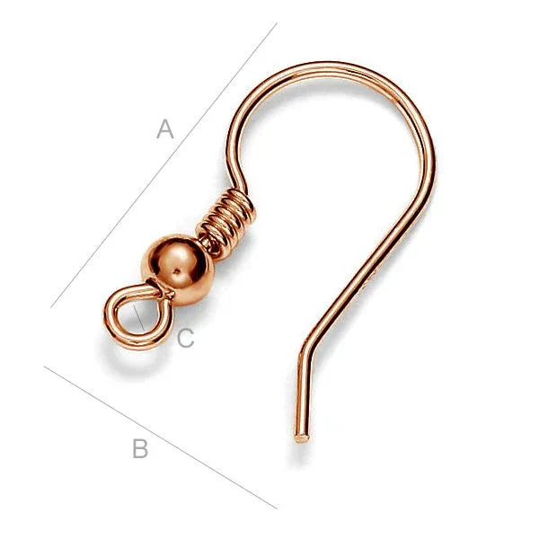 Örkrok i 925 Silver med 18K Rose Gold - 1 Par Hilmas Pyssel