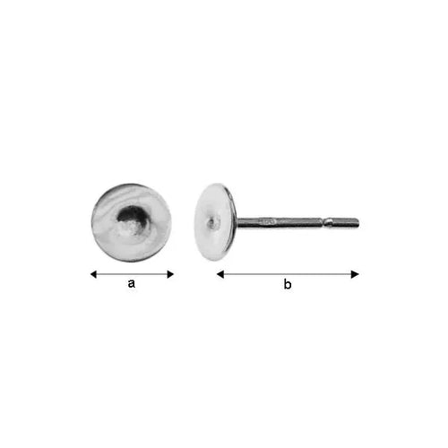 Örstickare i 925 Silver - Platta 8mm, 1 Par Hilmas Pyssel