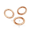 Motringar 925 Silver 18K Rose Gold - 6.4x0.7mm, 10-pack Hilmas Pyssel