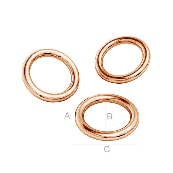 Motringar 925 Silver 18K Rose Gold - 6.4x0.7mm, 10-pack Hilmas Pyssel