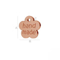 Berlock 925 Silver 18K Rose Gold plated - Blomma Hand Made 8mm 1 styck Hilmas Pyssel