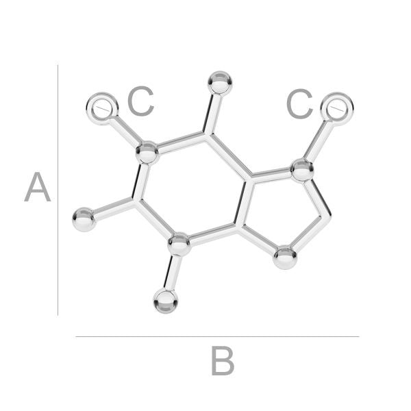 Connector 925 Silver - Koffein 1 styck Hilmas Pyssel