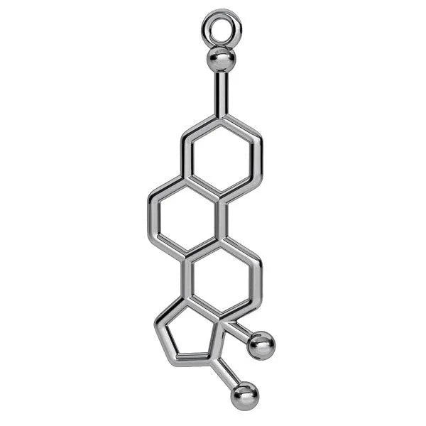 Berlock 925 Silver Svart Rhodium - Östrogen 1 styck Hilmas Pyssel