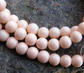 Glaspärlor Rund - PeachPuff, 8mm 1 sträng Hilmas Pyssel