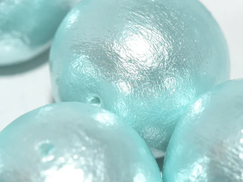Miyuki Cotton Pearl - Aqua 25mm, 1 styck Miyuki