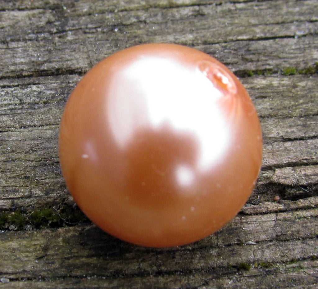Pärla ABS plast - Aprikos 18 mm, 1 styck Hilmas Pyssel