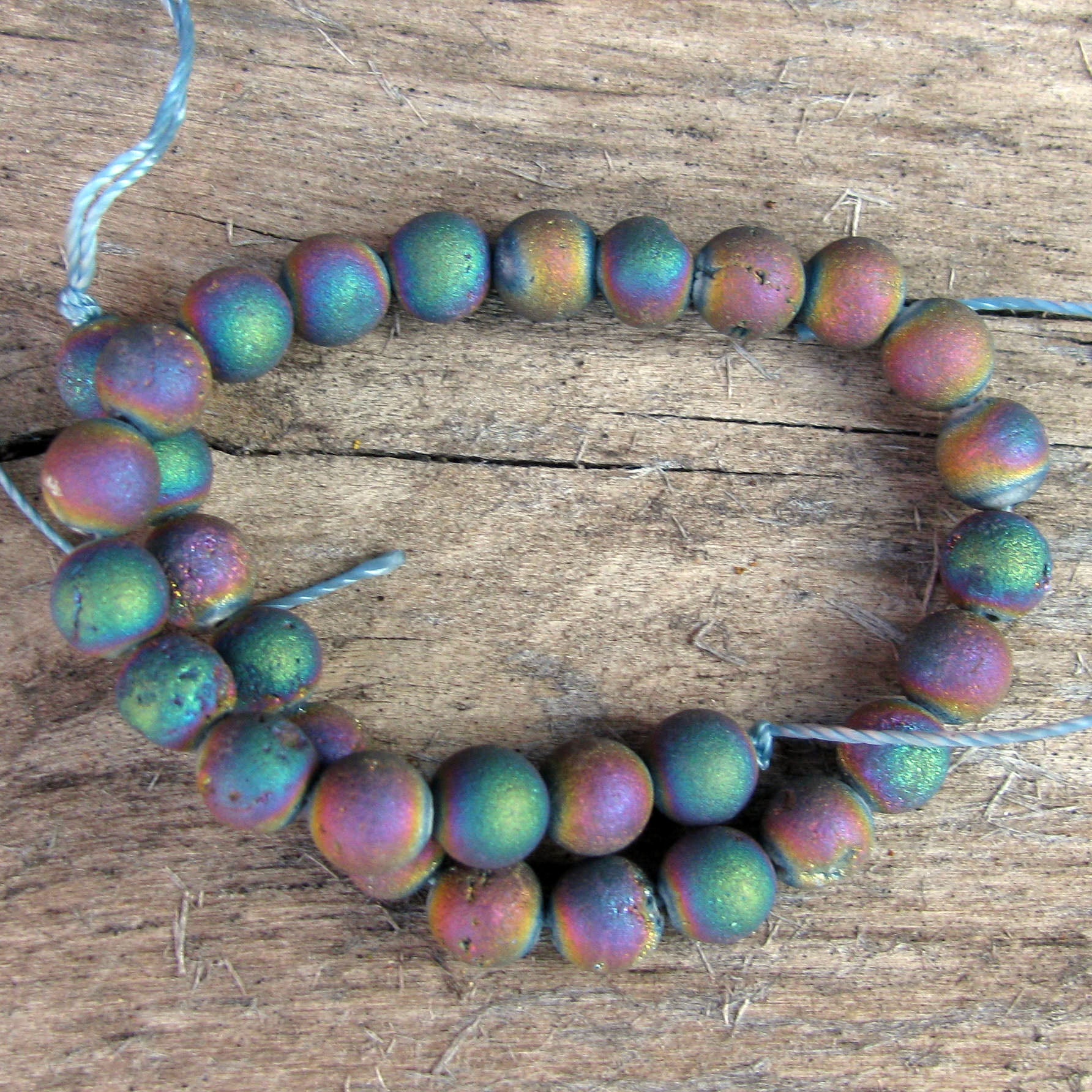 Agat - Rund matt Olja 6mm 1 sträng Hilmas Pyssel