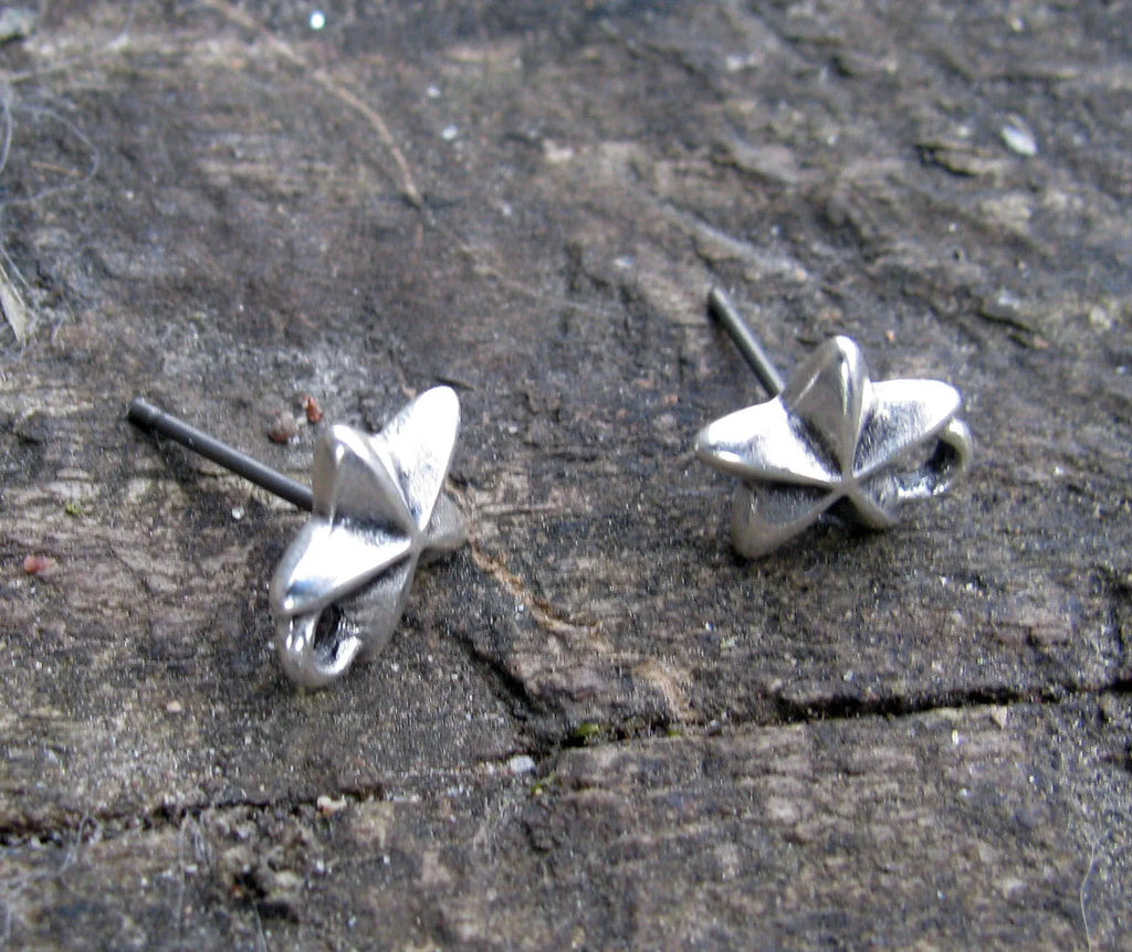 Örstickare Silverfärgad - Stjärna med Ögla, 9mm, 2-pack Grekisk Metall