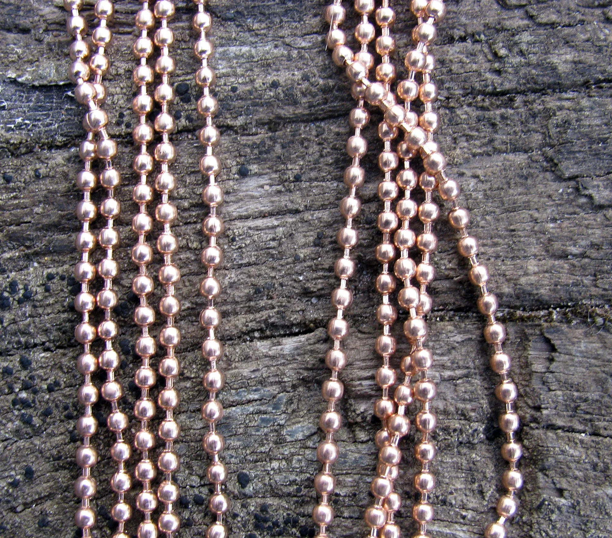 Kulkedja Roséguldfärgad - 2 mm, 2m Grekisk Metall