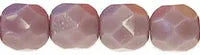 Tjeckiska Firepolish - Dark Milky Amethyst 6mm, 25-pack Hilmas Pyssel