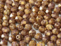Tjeckiska Firepolish - Lila Gold Luster 6mm, 25-pack Hilmas Pyssel