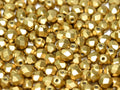 Tjeckiska Firepolish - Metallic Olivine 6mm, 25-pack Hilmas Pyssel