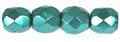 Tjeckiska Firepolish - Crystal Pearl Turquoise 4mm 50-pack Hilmas Pyssel