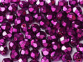 Tjeckiska Firepolish - Heavy Metal Fuchsia 4mm, 50-pack Hilmas Pyssel