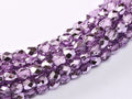 Tjeckiska Firepolish - Lilac Metallic Ice 4mm, 1 sträng Hilmas Pyssel