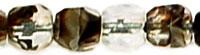 Tjeckiska Firepolish - Crystal/Brown/White 3 mm, 50-pack Hilmas Pyssel