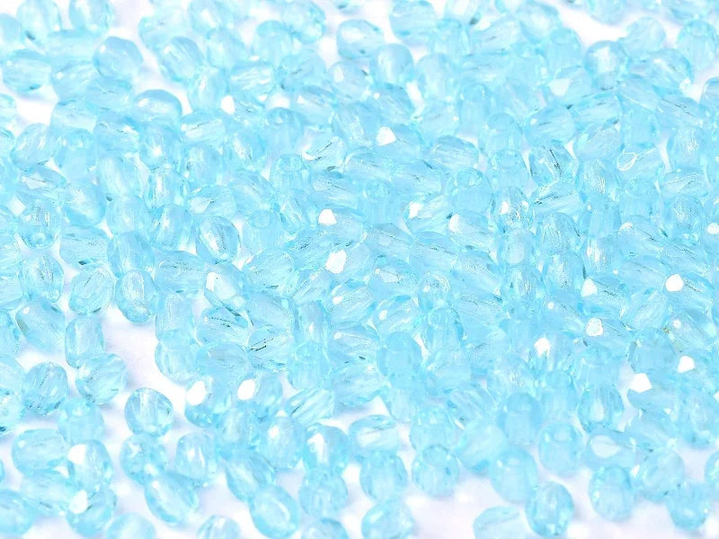 Tjeckiska Firepolish - Aqua 3 mm, 50-pack Hilmas Pyssel