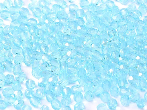 Tjeckiska Firepolish - Aqua 3 mm, 50-pack Hilmas Pyssel