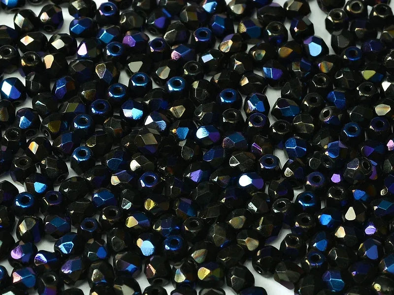 Tjeckiska Firepolish - Jet Azuro Full 3 mm, 50-pack Hilmas Pyssel