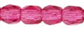 Tjeckiska Firepolish - Fuchsia 3mm, 50-pack Hilmas Pyssel