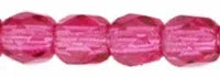 Tjeckiska Firepolish - Fuchsia 3mm, 50-pack Hilmas Pyssel