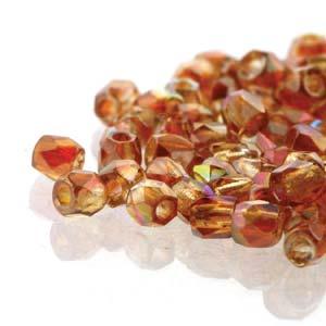 Tjeckiska Firepolish - Crystal Orange Rainbow True2 mm, 2 gram Hilmas Pyssel
