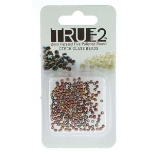 Tjeckiska Firepolish - Violet Rainbow, True 2 mm, 2 gram Hilmas Pyssel