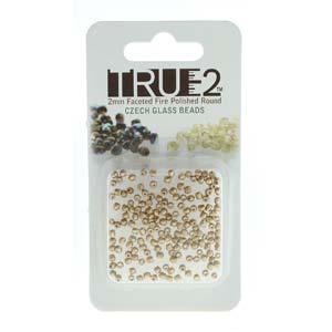 Tjeckiska Firepolish - Pale Bronze Gold, True2 mm, 2 gram Hilmas Pyssel
