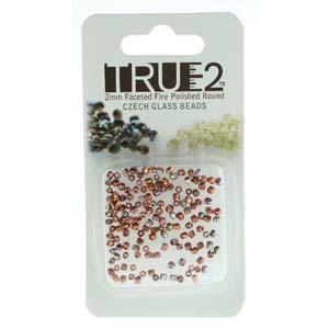Tjeckiska Firepolish - Crystal Copper Plate AB True2 mm, 2 gram Hilmas Pyssel