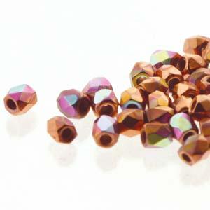 Tjeckiska Firepolish - Crystal Copper Plate AB True2 mm, 2 gram Hilmas Pyssel
