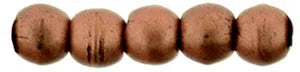 Tjeckiska Druk (Runda) - Matte Metallic Bronze Copper 2mm, 50-pack Hilmas Pyssel