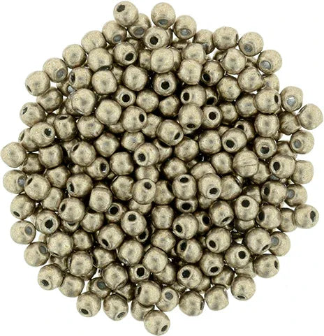 Tjeckiska Druk (Runda) - Saturated Metallic Haselnut 2mm, 50-pack Hilmas Pyssel
