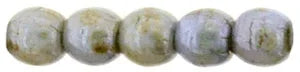 Tjeckiska Druk (Runda) - Opaque Luster Green 2mm, 50-pack Hilmas Pyssel