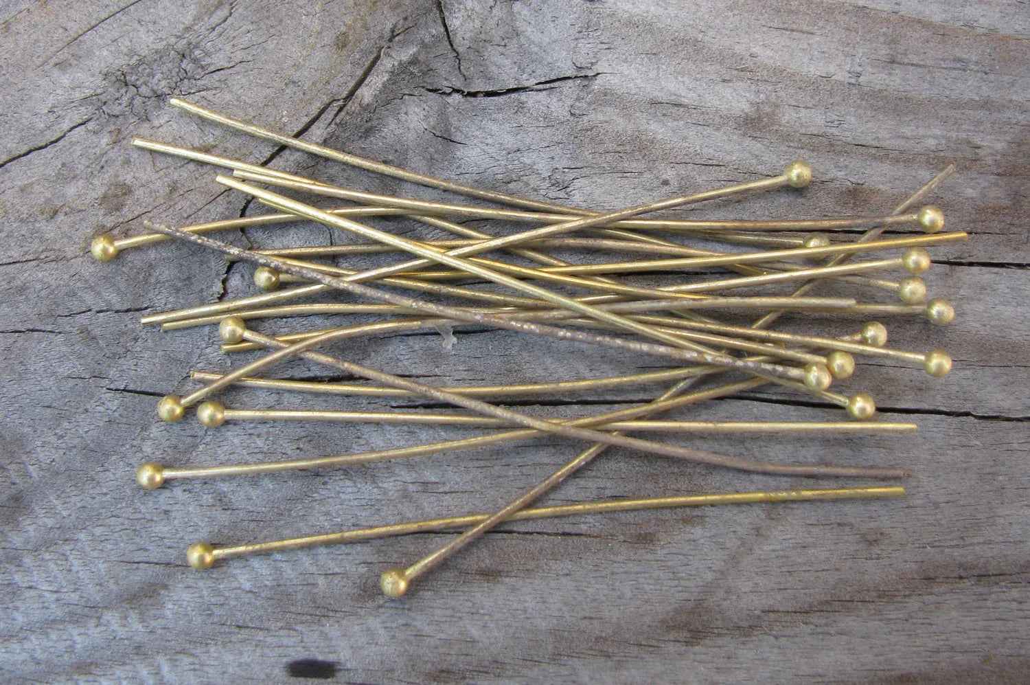 Hattpinnar Bronsfärgade med Kula - 50 mm, 20-pack