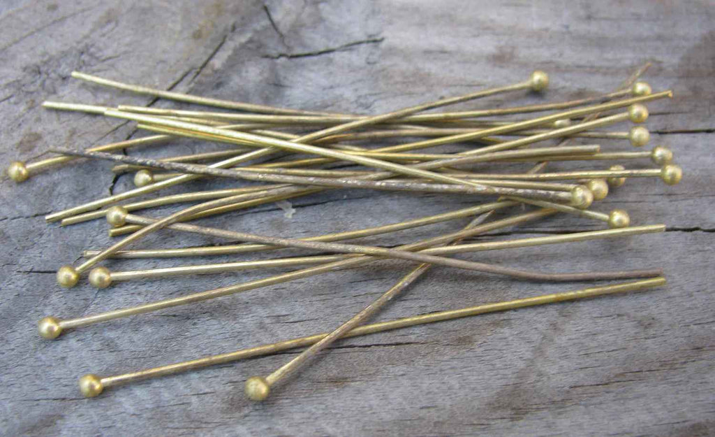 Hattpinnar Bronsfärgade med Kula - 50 mm, 20-pack