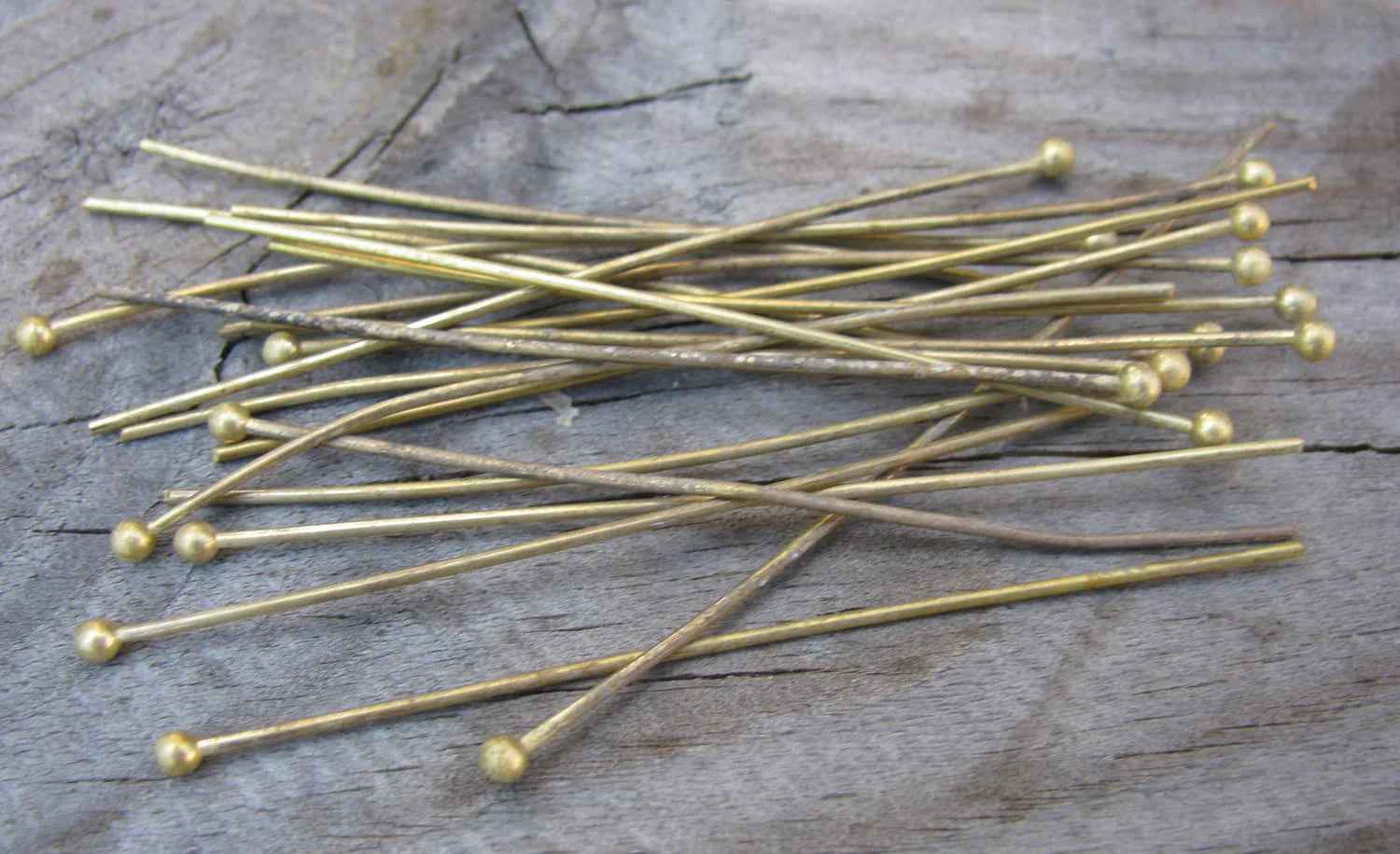 Hattpinnar Bronsfärgade med Kula - 50 mm, 20-pack
