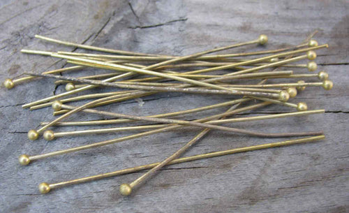 Hattpinnar Bronsfärgade med Kula - 50 mm, 20-pack