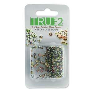 Facetterad Micro Spacers - Full Vitrail 2x3mm, 6 gram Hilmas Pyssel