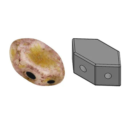 Paros® Par Puca® - Opaque Mix Rose / Gold Ceramic Look, 10 gram Les perles par Puca® - Paris