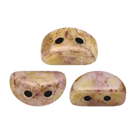 Kos® Par Puca® - Opaque Mix Rose / Gold Ceramic Look, 10 gram Les perles par Puca® - Paris