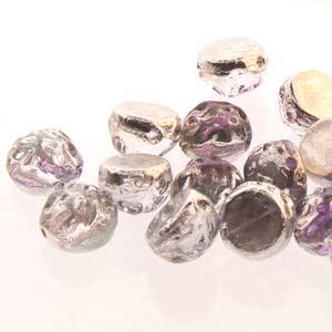 Baroque Cabochon - Backlit Pink Mist 7mm 2-håls 10-pack Hilmas Pyssel