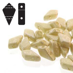 Kite Bead - Silver Splash Chalk Opaque 9x5mm 10 gram Hilmas Pyssel