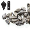 Kite Bead - Silver Splash Jet Opaque 9x5mm 10 gram Hilmas Pyssel