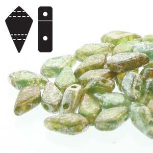 Kite Bead - Silver Splash Aqua 9x5mm 10 gram Hilmas Pyssel