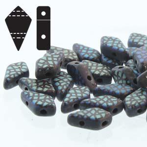 Kite Bead - Jet Laser Matte Snakeskin 9x5mm, 5 gram Hilmas Pyssel