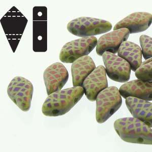 Kite Bead - Wasabi Laser Matte Snakeskin 9x5mm, 5 gram Hilmas Pyssel