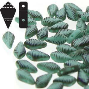 Kite Bead - Turquoise Laser Matte Feather 9x5mm 5 gram Hilmas Pyssel