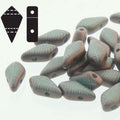 Kite Bead - Turquoise Laser Matte Bronze Feather 9x5mm 5 gram Hilmas Pyssel