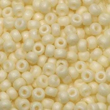 Miyuki Seed Beads - Matte Opaque Cream 8/0, 10 gram Miyuki