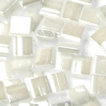 Miyuki Tila - White pearl 5mm, 5 gram Miyuki